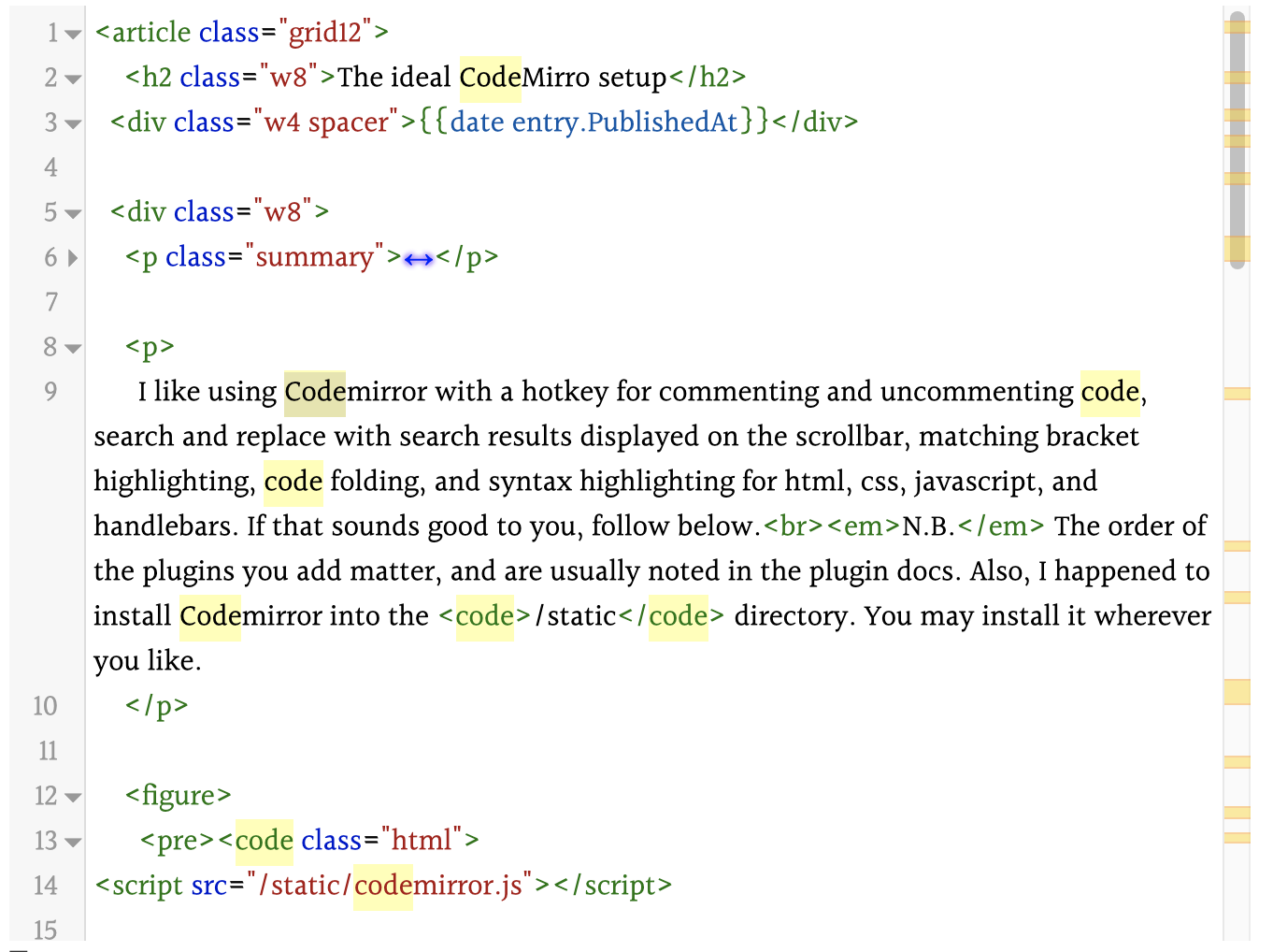 image showing codemirror setup